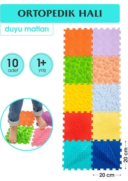 Elite 10 Modüllü Ortopedik Halı Çocuk Duyu Matları Puzzle Çocuk Masaj Halıları OH102 1 Adet