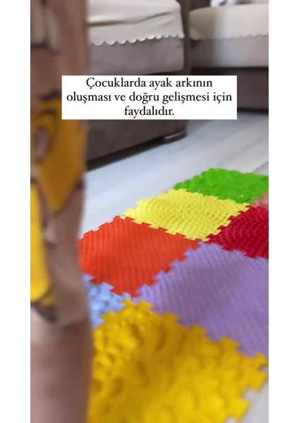 Elite 10 Modüllü Ortopedik Halı Çocuk Duyu Matları Puzzle Çocuk Masaj Halıları OH102 1 Adet
