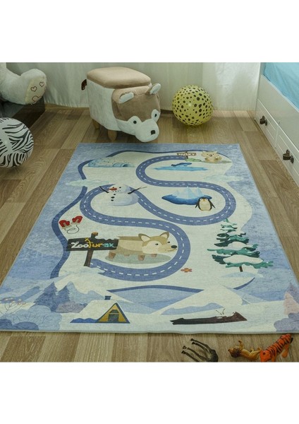 Elite Çocuk Oyun Matı Bebek Minderi Sibirya Kurdu 100X150 1 Adet