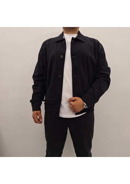 Lenasso Premium Quality Orijinal Oversize Belden Lastikli Düğmeli Ceket %100 Pamuk