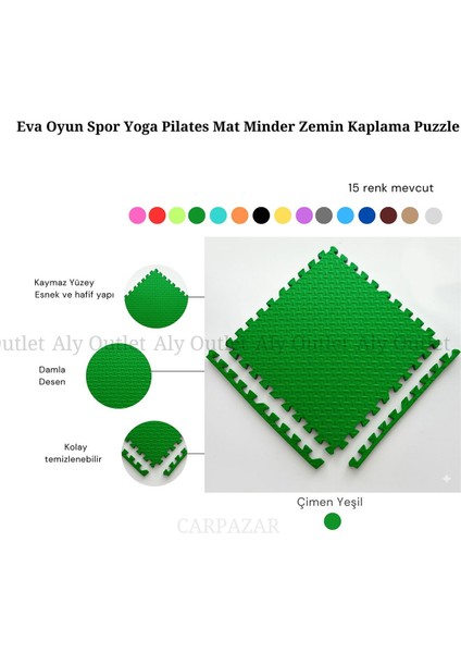 Elite Tatami Eva Mat Çocuklar Için Köpük Halı Matı Puzzle Geçmeli Oyun Spor Kaymaz Mat 16 Adet 50X50 13MM 1 Adet fiyatları