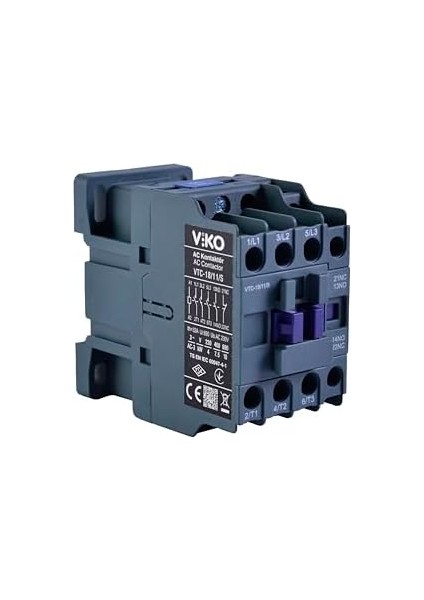 Kontaktör 7.5kw Ac3 18A 3p+1no+1nc Coil 230VAC