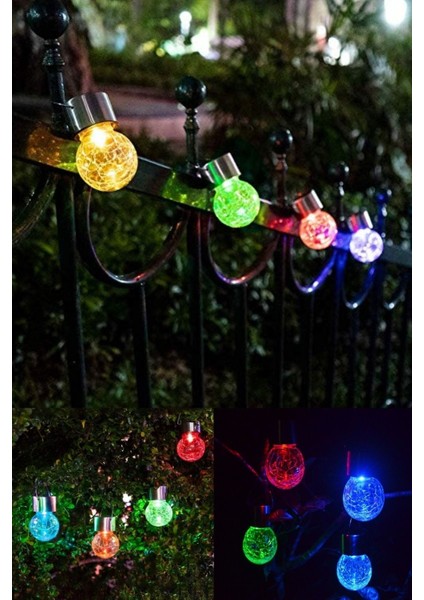 Çatlamış Cam Tasarımlı Askılı Güneş Enerjili Gece Rengarenk Edecek 4'lü Sarkıt Rgb Solar Aydınlatma fiyatları