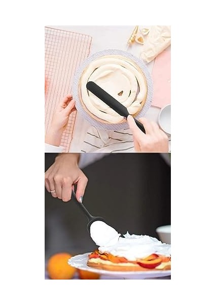 Yanmaz Yapışmaz Silikon 6'lı Pasta, Yumurta Fırçası, Kaşık Bıçak, Spatula Mutfak Seti