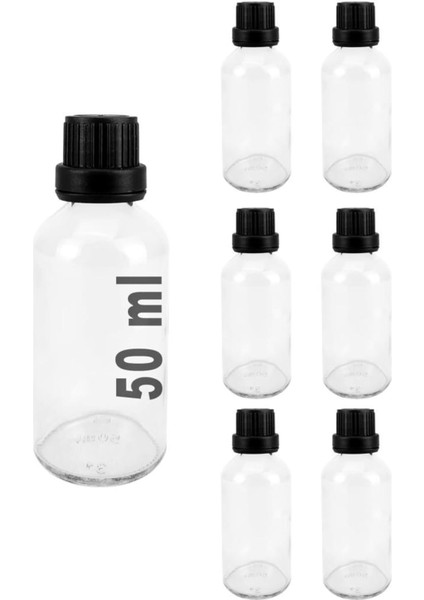 6 Lı 50 ml Siyah Kilit Kapaklı Cam Zencefil Shot Tavuk Suyu Şişesi Hediyelik Küçük Şişe