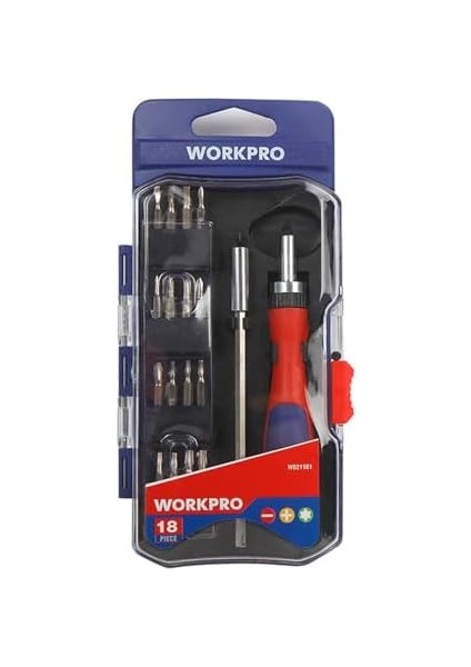 WP200516 18 Parça Profesyonel Cr-V Cırcırlı Hassas/elektronikçi Bits Tornavida Seti