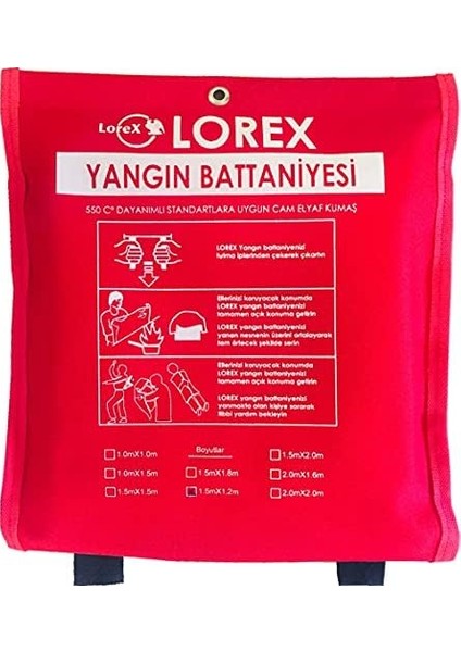 Lorex LR-FB1512C Yangın Battaniyesi - 150CM x 120CM