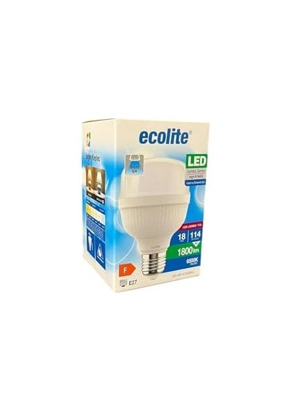 18W (114W) Jumbo LED Ampul 6500K Beyaz Işık E27 Duylu 1800 Lümen