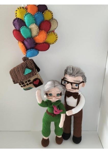 Elite Carl ve Ellie Amigurumi Organik Oyuncak 1 Adet