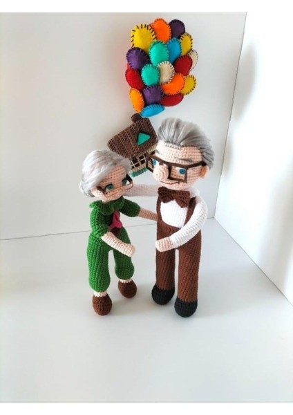 Elite Carl ve Ellie Amigurumi Organik Oyuncak 1 Adet