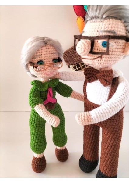 Elite Carl ve Ellie Amigurumi Organik Oyuncak 1 Adet