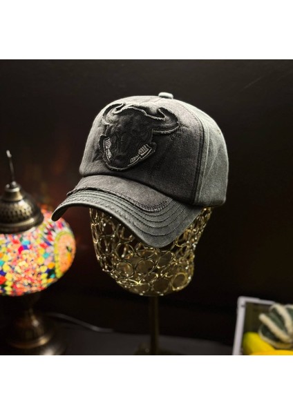 Erkek & Kadın Hayvan Figürlü Eskitme Vintage Unisex Şapka / Günlük Spor Yazlık Şapka