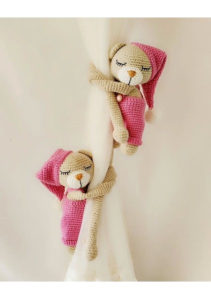Elite Amigurumi 2li Perde Tutucu Uykucu Ayıcık 1 Adet