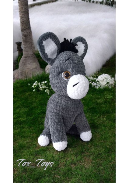 Elite Amigurumi Oturabilen Sevimli Eşşek 1 Adet