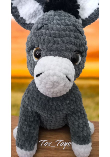Elite Amigurumi Oturabilen Sevimli Eşşek 1 Adet