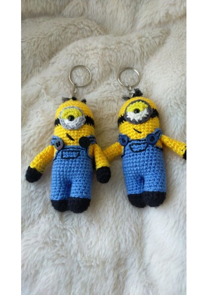 Amigurumi Örgü Minyonlar Anahtarlık Çanta Aksesuarı 1 Adet
