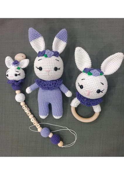 Elite Amigurumi Tavşan Yenidoğan Set Lila 1 Adet