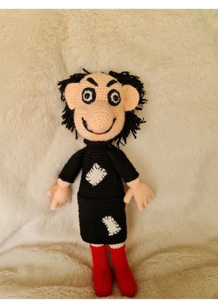 Amigurumi Örgü Şirinler Serisinden Gargamel Oyuncak Bebeği 1 Adet