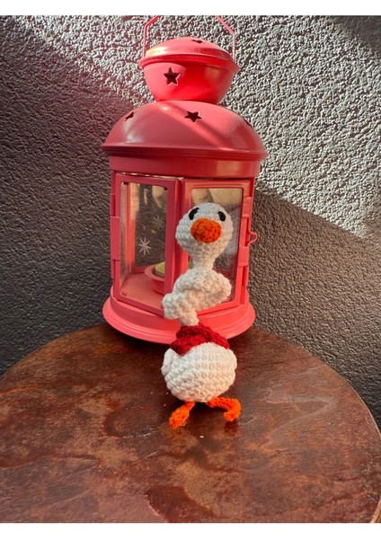 Elite El Yapımı Örgü Beyaz Ördek Oyuncak Amigurumi 1 Adet
