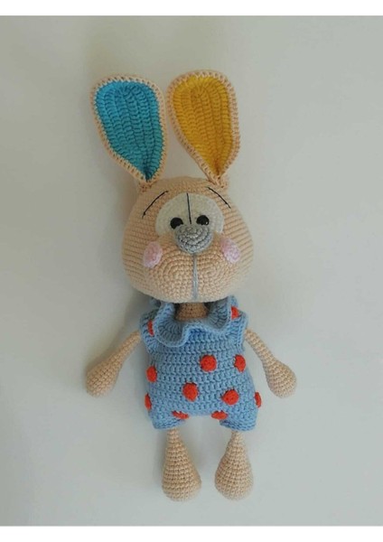 Benekli Tavşan Amigurumi Organik Oyuncak 1 Adet
