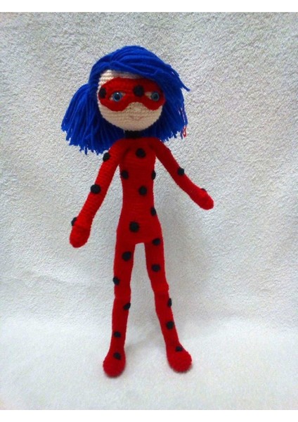 Mucize Uğur Böceği Kız Amigurumi Organik Oyuncak 1 Adet