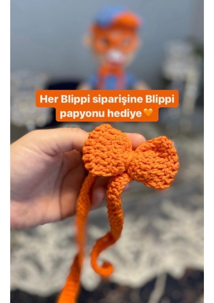 Elite 30-35CM Amigurumi Oyuncak Blippi (Papyon Hediyeli) Isim Işlenebilir 1 Adet