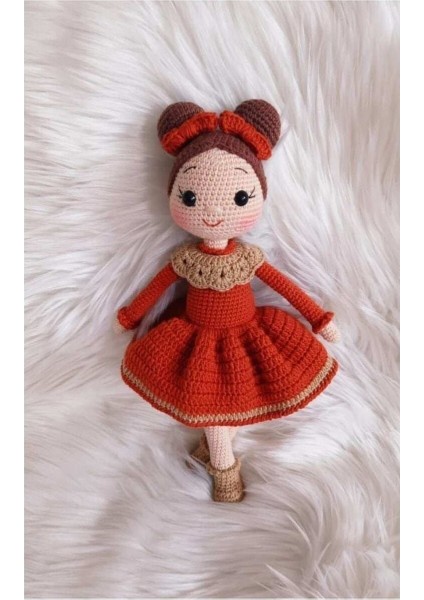 Sonbahar Şirin Bebek Organik Örgü Oyuncak Amigurumi Organik Oyuncak 1 Adet
