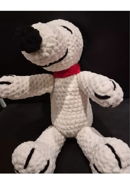 Elite Amigurumi Snoppy Pelus Organik Oyuncak Cocuk Uyku Arkadaşı 1 Adet