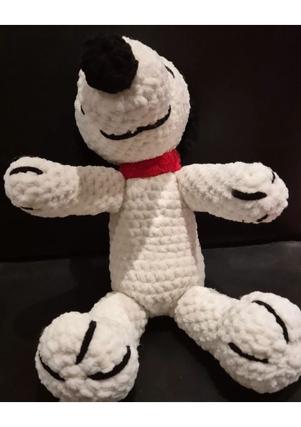 Elite Amigurumi Snoppy Pelus Organik Oyuncak Cocuk Uyku Arkadaşı 1 Adet