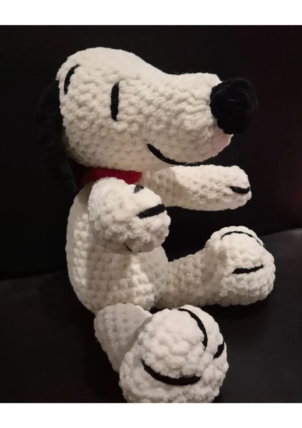 Elite Amigurumi Snoppy Pelus Organik Oyuncak Cocuk Uyku Arkadaşı 1 Adet