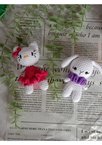 Organik Amigurumi Oyuncaklar (Tavşan, Hellokitty, Horoz) 1 Adet fiyatları