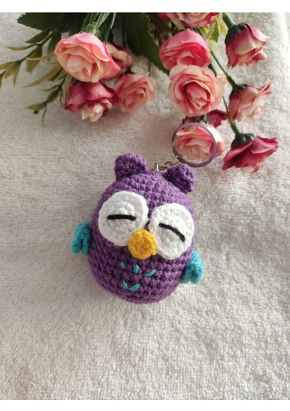 Elite Amigurumi Oyuncak Anahtarlık 1 Adet (Tombul Baykuş-6 Cm) 1 Adet