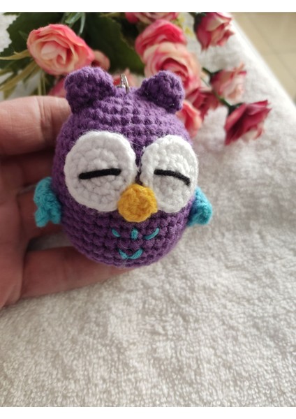 Elite Amigurumi Oyuncak Anahtarlık 1 Adet (Tombul Baykuş-6 Cm) 1 Adet