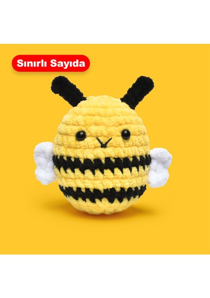 Amigurumi Arı Tığ Kiti, Amigurumi Örgü Seti, Tığ Işi Amigurumi Örgü Oyuncak Seti 1 Adet