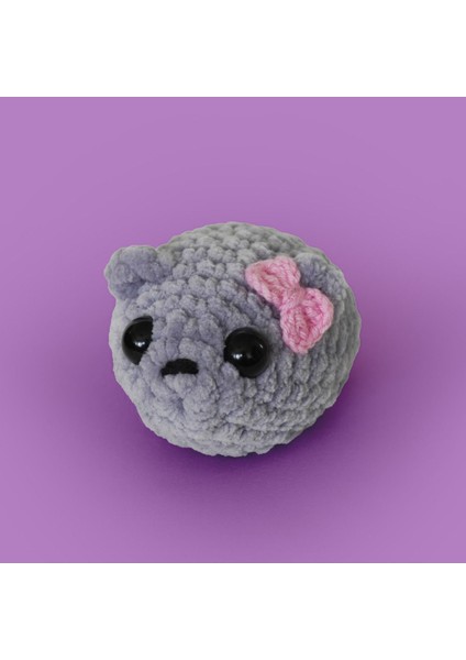 Amigurumi Sad Hamster Tığ Kiti, Amigurumi Örgü Seti Tığ Işi Örgü Oyuncak 1 Adet