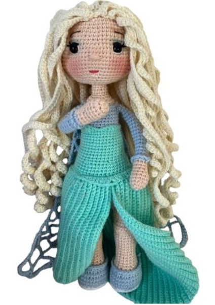 Elsa Barby Bebek Amigurumi Organik Oyuncak 1 Adet