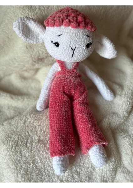 Pembe Sevimli Uyku Arkadaşı Amigurumi Pembe Kuzu Organik Oyuncak 1 Adet fiyatları