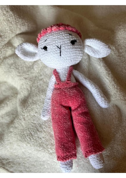 Pembe Sevimli Uyku Arkadaşı Amigurumi Pembe Kuzu Organik Oyuncak 1 Adet fırsatları