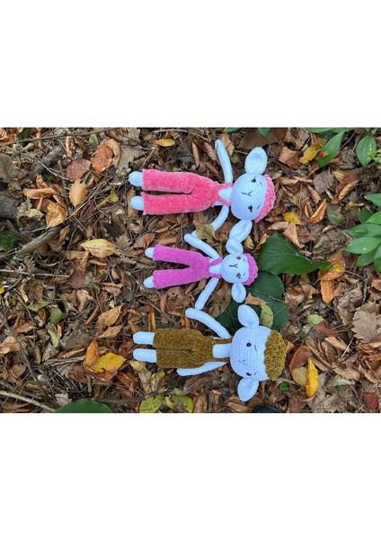 Pembe Sevimli Uyku Arkadaşı Amigurumi Pembe Kuzu Organik Oyuncak 1 Adet indirimleri
