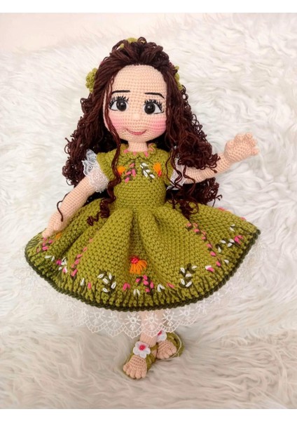 Fıstık Yeşili Yaz Güzeli Bebek Amigurumi Organik Oyuncak 1 Adet fiyatları