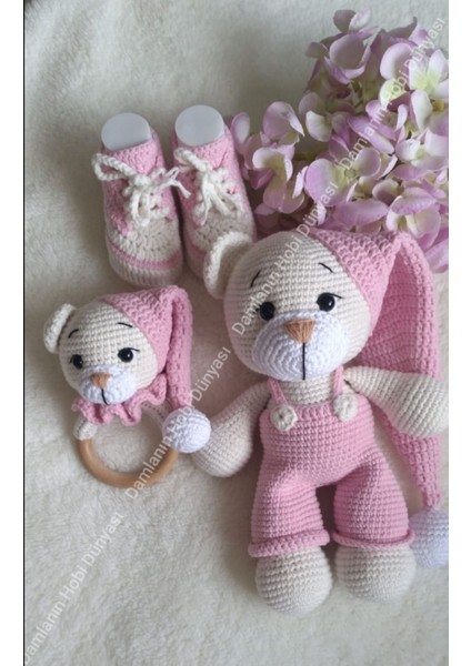 Elite Amigurumi Uykucu Ayıcık 3lu Set 1 Adet