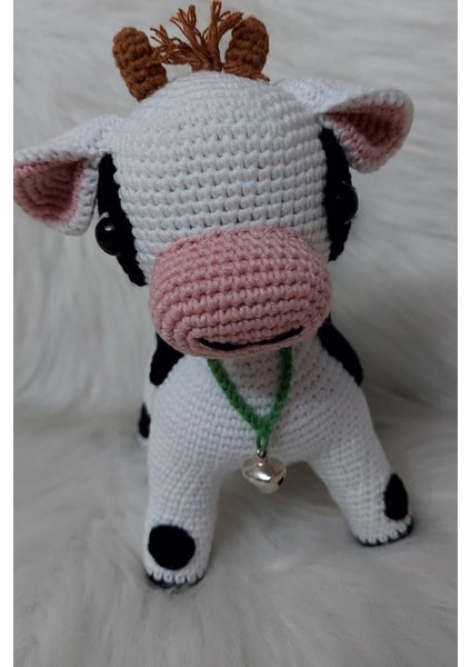 Amigurumi Uyku Arkadaşı Organik Çanlı Buzu (Inek) 1 Adet fiyatları