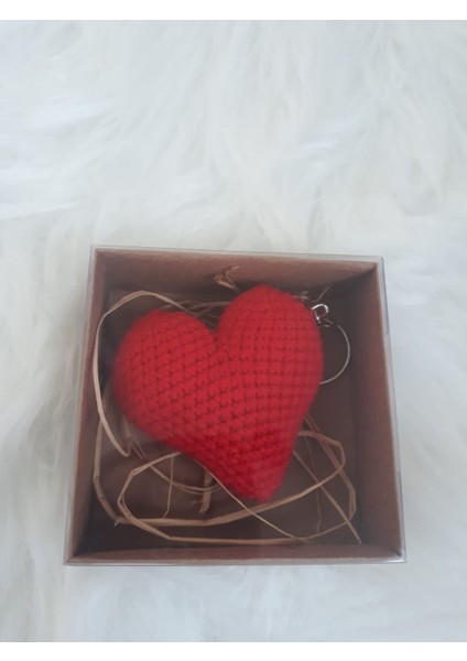 Elite Amigurumi Kutulu Hediyelik Kalp Anahtarlık 1 Adet