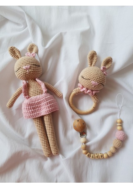 Elite Amigurumi Hazel Tavsan Set - Hediyelik Set 1 Adet