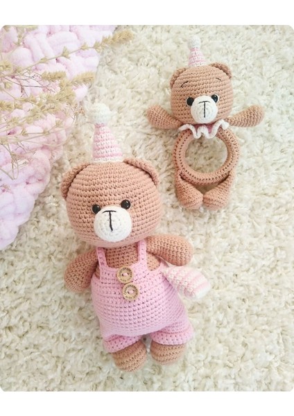 Elite Amigurumi 2li Oyuncak Cingirak Set - Organik Hediyelik Oyuncak 1 Adet