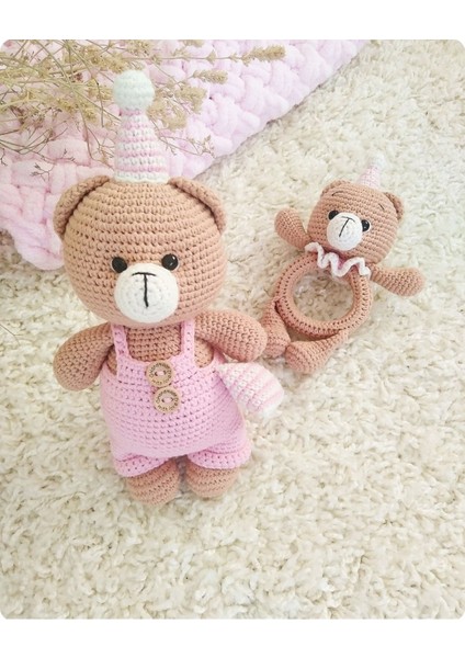 Elite Amigurumi 2li Oyuncak Cingirak Set - Organik Hediyelik Oyuncak 1 Adet