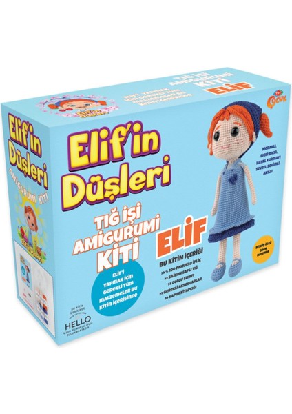 Elite Tığ Işi Elif'in Düşleri Amigurumi Kiti - Trt Lisanslı - Amigurimi Seti 1 Adet