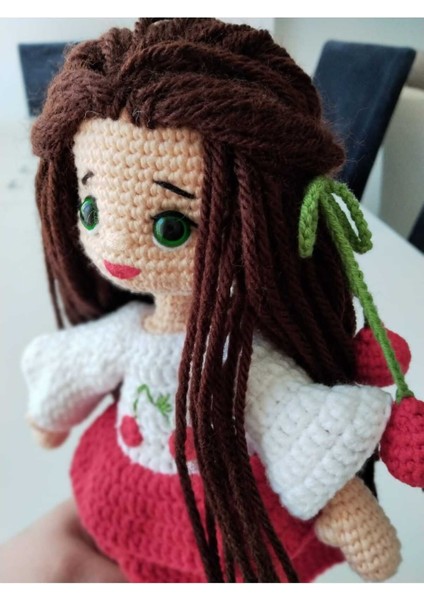 Elite Kiraz Bebek - Amigurumi Bebek - Organik Oyuncak 1 Adet