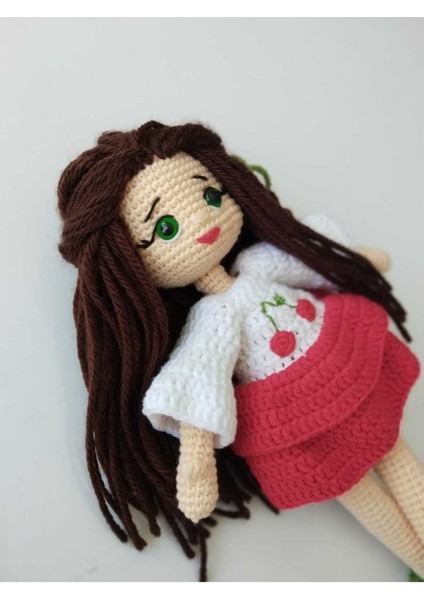 Elite Kiraz Bebek - Amigurumi Bebek - Organik Oyuncak 1 Adet