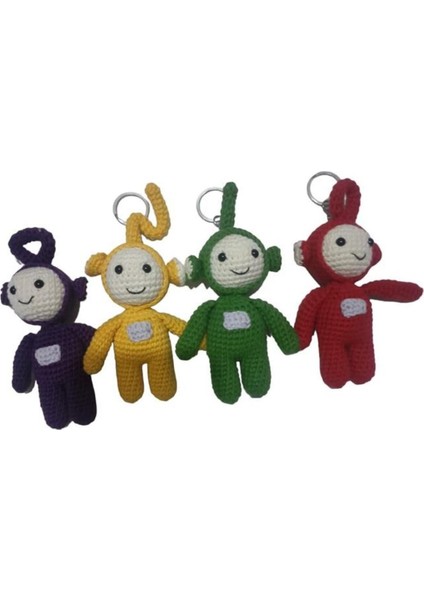 Maskot Teletubbies (Teletabiler) Takımı Amigurumi Organik Oyuncak 1 Adet